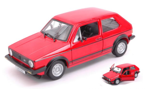 Modellino Auto Scala 1/24 Burago VW GOLF MK1 GTI diecast modellismo statico