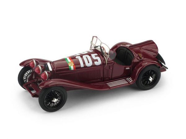 Modellino Auto scala 1:43 diecast Brumm ALFA ROMEO 2300 105 ACCIDENT NUVOLARI