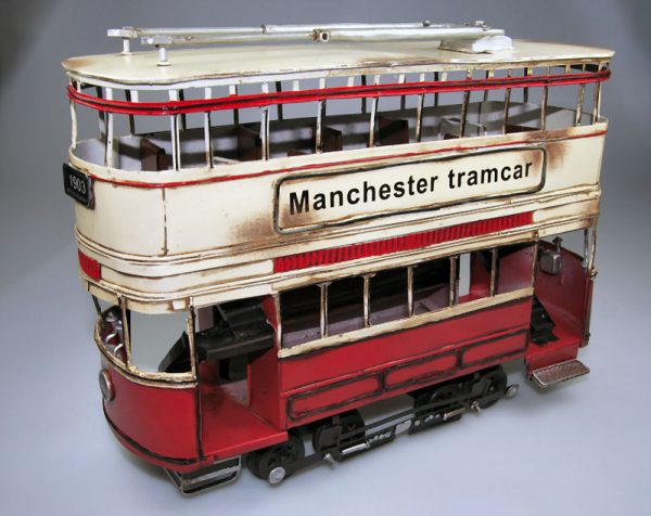 Modellino auto modellismo Timplate Gift's MANCHESTER TRAMCAR bus toys london