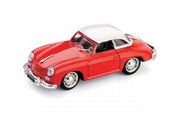 Modellino auto scala 1:43 Brumm  PORSCHE 356 HARD TOP  ROSSO diecast modellismo