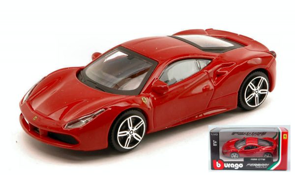 Modellino Auto scala 1:43 diecast Burago FERRARI 488 GTB modellismo collezione