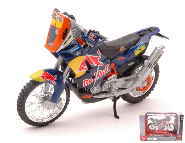 Modellino Moto diecast Burago KTM 450 RALLY N.1 WINNER DAKAR  MARC COMA