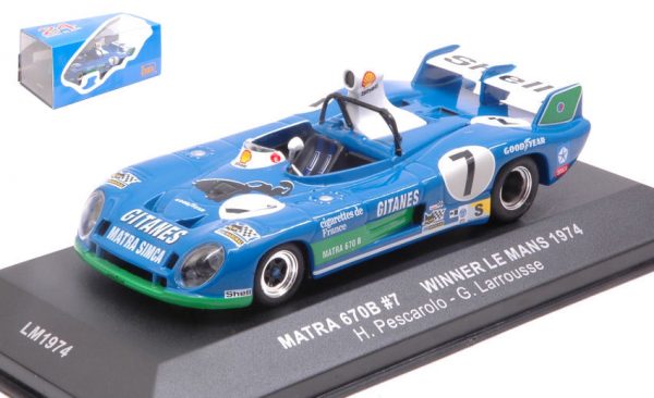 Modellino auto scala 1:43 Ixo Model  MATRA MS 670 B N.7 WINNER LM  H.PESCAROLO-G.LARROUSSE modellismo diecast