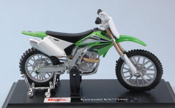 Modellino moto 1:18 KAWASAKI KX 250F modellismo motor bike DIECAST