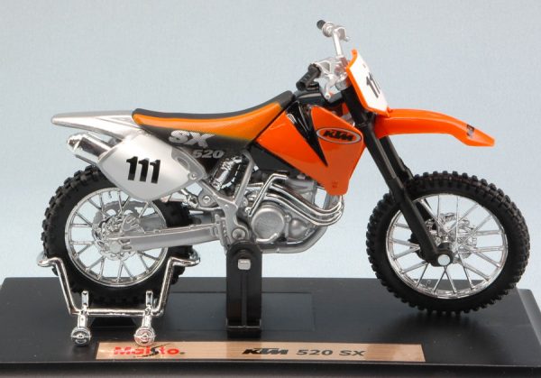 Modellino moto KTM 520SX modellismo motor bike scala 1:18