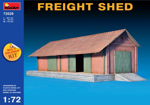 Modellino diorami modellismo kit di montaggio Miniart  FREIGHT SHED KIT 1:72