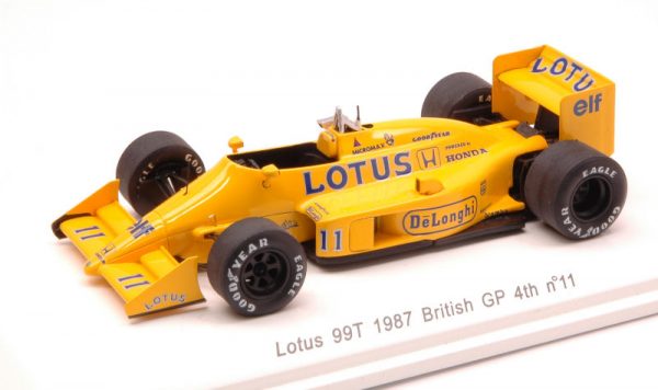 Modellino auto formula 1 f1 LOTUS 99T NAKAJIMA BRITAIN GP scala 1:43 diecast