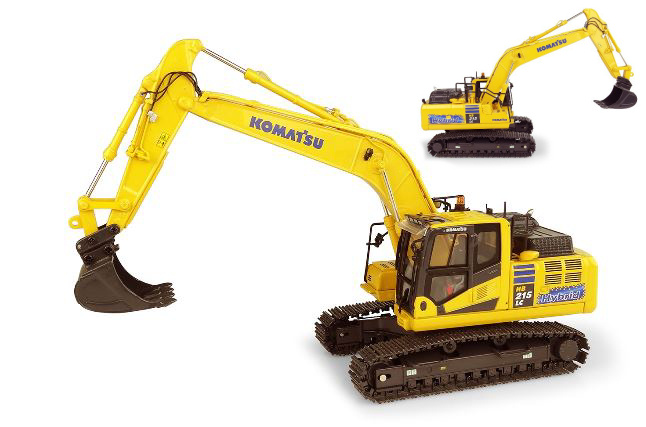 KOMATSU HB 215 LC3 HYBRID bulldozer vehicles model, 1:50 scale diecast vehicles