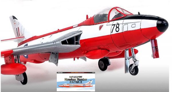 Modellino modellismo kit di montaggio aerei Academy HAWKER HUNTER SCALA 1:48