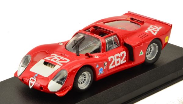 Modellino auto scala 1:43 Best Model  ALFA ROMEO 33.2 N.264 21th TARGA FLORIO  VACCARELLA-DE ADAMICH modellismo diecast collezione
