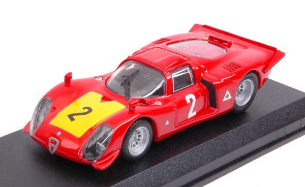 Modellino auto scala 1:43 Best Model  ALFA ROMEO 33.2 N.2 3rd 500 KM IMOLA  M.CASONI-S.DINI modellismo diecast collezione