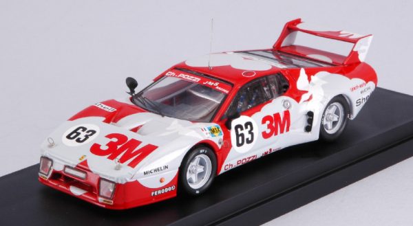 Modellino auto scala 1:43 Best Model  FERRARI 512 BB LM N.63 ACCIDENT LM  LECLERE-GREGG-BALLOT LENA modellismo statico diecast