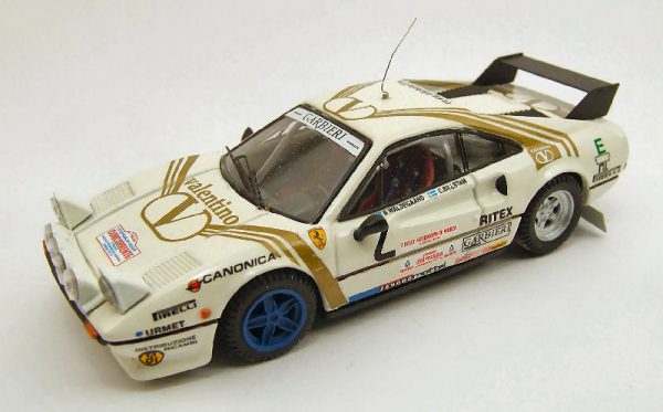 Modellino auto scala 1:43 Best Model  FERRARI 308 GTB N.2 3rd RALLY MONZA  B.WALDEGAARD-C.BILLSTAM modellismo statico diecast