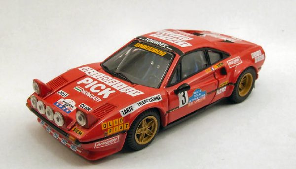 Modellino auto scala 1:43 Best Model  FERRARI 308 GTB N.3 RETI TARGA FLORIO  ANDRUET-BICHE modellismo statico diecast