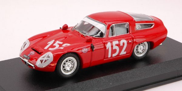 Modellino auto scala 1:43 Best Model  ALFA ROMEO TZ 1 N.152 27th TARGA FLORIO  GIUGNO-SUTERA modellismo diecast collezione