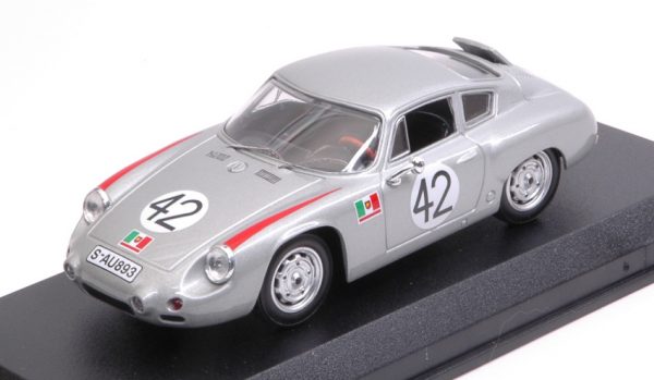 Modellino auto scala 1:43 Best Model  PORSCHE ABARTH N.42 6th TARGA FLORIO  H.HERRMANN-H.LINGE modellismo diecast collezione