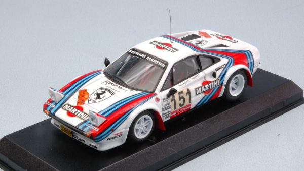 Modellino auto scala 1:43 Best Model  FERRARI 308 GTB GR.4 N.151 20th T.D.C.HISTORIQUE  AGHINA-RUPPERT modellismo statico diecast