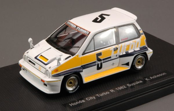Modellino auto scala 1:43 Ebbro  HONDA CITY TURBO R N.5 SUZUKA  K.ACHESON modellismo diecast collezione