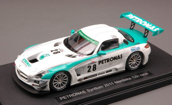 Modellino auto scala 1:43 Ebbro  MERCEDES SLS GT3 N.28 MERDEKA  MOH-KATAOKA-LESTER-RITCHIE modellismo diecast collezione