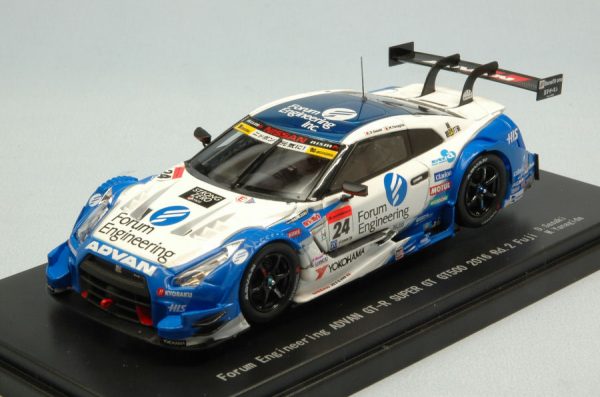 Modellino auto scala 1:43 Ebbro  NISSAN GT-R N.24 9th FUJI SUPER GT500  D.SASAKI-M.YANAGIDA modellismo diecast collezione