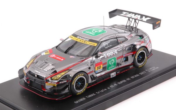 Modellino auto scala 1:43 Ebbro  NISSAN GT-R N.10 18th SUPER GT300  R.TOMITA-H.YOSHIDA modellismo diecast collezione