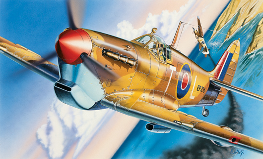 modellauto modellbau model kit bausatz Italeri SPITFIRE MK VB KIT 1:72 Flugzeug ...