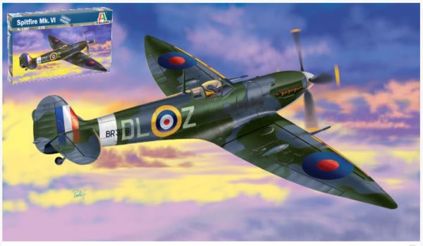 Modellino modellismo kit di montaggio aerei Italeri  SPITFIRE MK.VI  KIT 1:72 model