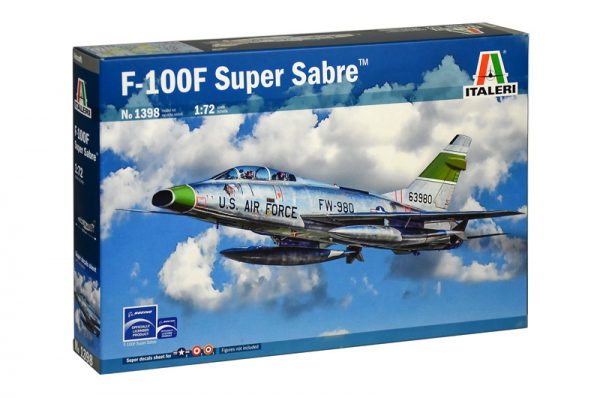 Modellino modellismo kit di montaggio aerei Italeri F-100F KIT scala 1:72 model collezione