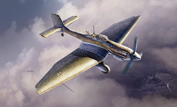 Modellino modellismo kit di montaggio aerei Italeri  JU 87 D-5 STUKA KIT 1:48 model