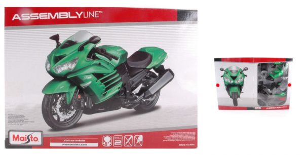 Modellino kit di montaggio moto Maisto KAWASAKI NINJA ZX14R 1:12 motor bike NEW