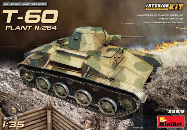 Modellino kit di montaggio mezzi militari carri armati tank Miniart  T-60 (PLANT.No.264 STALINGRAD) KIT 1:35 modellismo