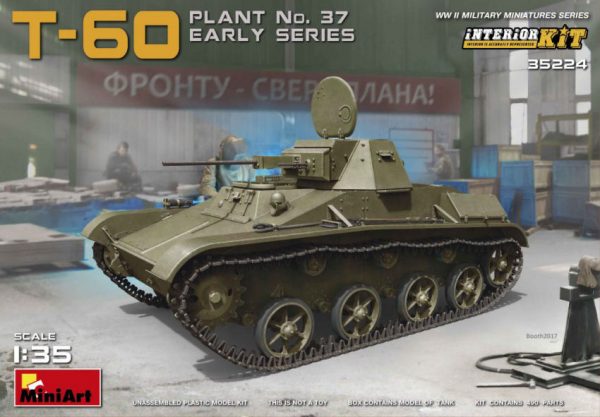 Modellino kit montaggio mezzi militari carri armati tank T-60 (PLANT.No.37 EARLY SERIES) KIT 1:35 modellismo