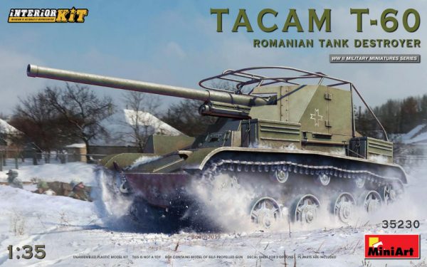 Modellino kit di montaggio mezzi militari carri armati tank Miniart  TACAM T-60 ROMANIAN TANK DESTROYER INTERIOR KIT 1:35 modellismo