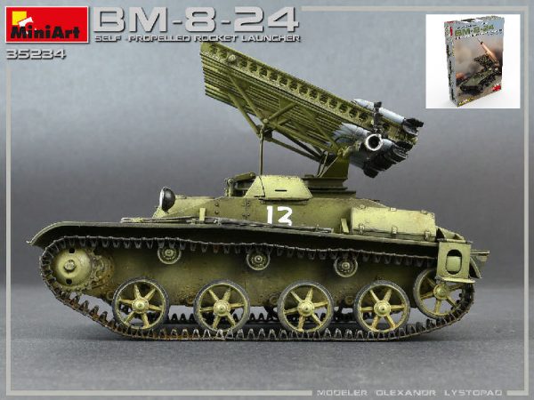 Modellino kit di montaggio armati tank Miniart BM-824 1:35 modellismo panzer
