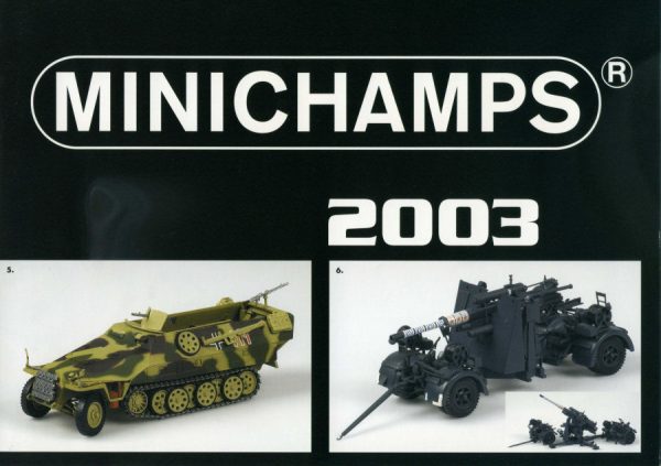 Modellino auto rivista book booklet Minichamps POSTER MEZZI MILITARI modellismo