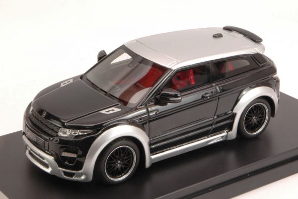 Modellino auto scala 1:43 PremiumX  RANGE ROVER EVOQUE PREPA BY HAMANN  BLACKSILVER modellismo diecast collezione