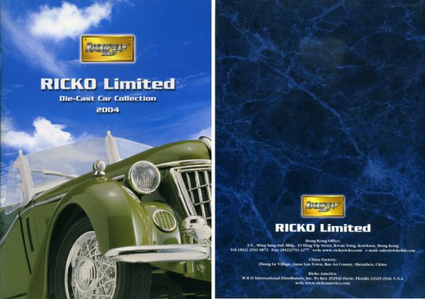 Modellino auto rivista book booklet Ricko  CATALOGO RICKO  PAG.28 modellismo statico collezione