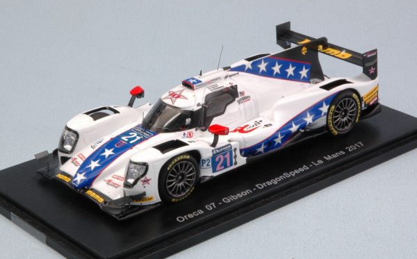 Modellino auto scala 1:43 Spark Model  ORECA 07 GIBSON N.21 15th LM  HEDMAN-HANLEY-ROSENQVIST modellismo statico diecast