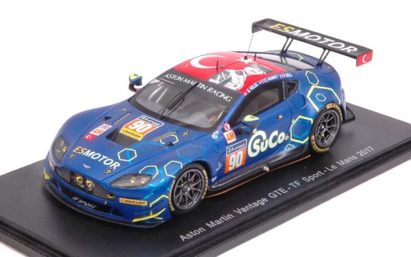 Modellino auto scala 1:43 Spark Model  ASTON MARTIN VANTAGE GTE N.90 36th LM  YOLUC-HANKEY-BELL modellismo statico diecast
