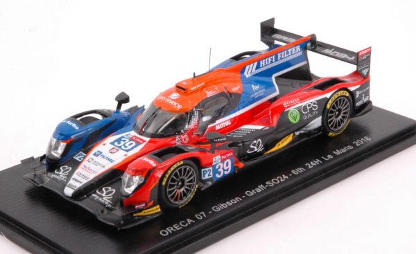 Modellino auto scala 1:43 Spark Model  ORECA 07 - GIBSON N.39 6th LM  V.CAPILLAIRE-J.HIRSCHI-T.GOMMENDY modellismo statico diecast