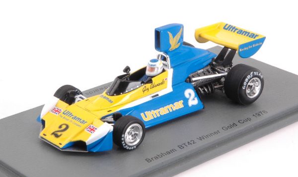 Modellino auto scala 1:43 Spark Model  BRABHAM BT42 N.2 WINNER OULTON PARK  CUP GP  GUY EDWARDS modellismo statico diecast