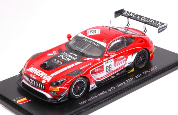Modellino auto scala 1:43 Spark Model  MERCEDES GT3 N.88 NC 24H SPA  SERRALLES-JUNCADELLA-VAUTIER modellismo statico diecast