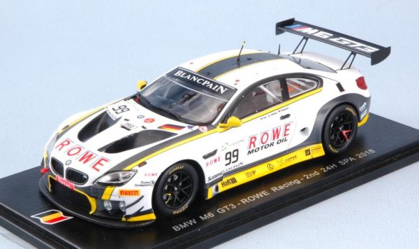 Modellino auto scala 1:43 Spark Model  BMW M6 GT3 N.99 2nd 24 H SPA  A.SIMS-J.KINGMANN-N.CATSBURG modellismo statico diecast