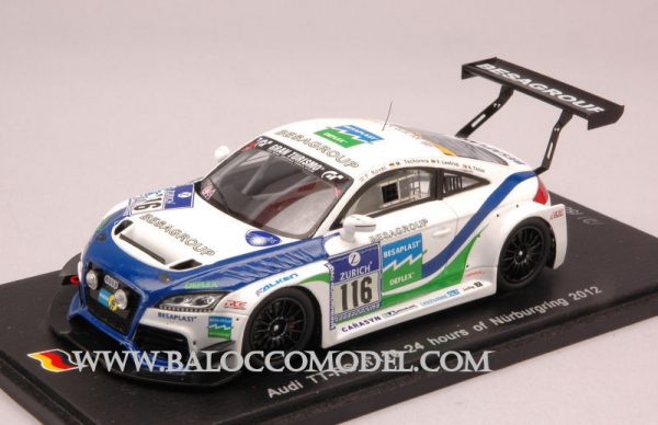 Modellino auto scala 1:43 Spark Model  AUDI TT-RS N.116 24H NURBURGRING  KOVAC-TSCHORNIA-LESTRUP-THIIM modellismo statico diecast