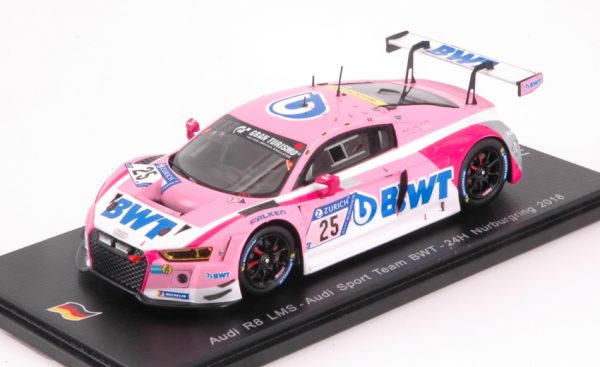 Modellino auto scala 1:43 Spark Model  AUDI R8 N.25 24 H NURBURGRING  MUCKE-JONS-FASSLER-KAFFER modellismo statico diecast