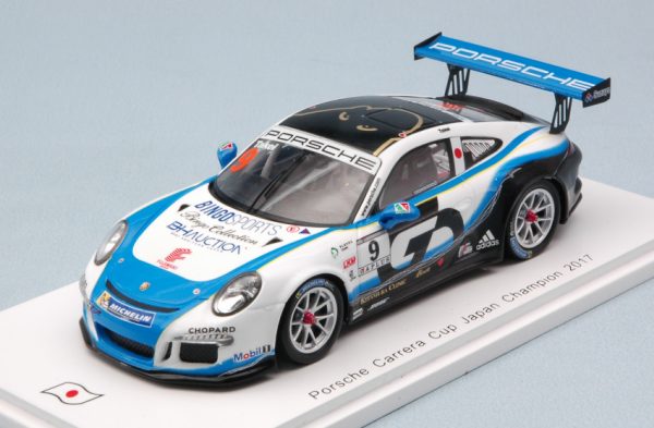 Modellino auto scala 1:43 Spark Model  PORSCHE 911 GT3 CUP N.9 JAPAN CHAMPION  SHINJI TAKEI modellismo statico diecast