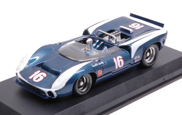 Modellino auto scala 1:43 Best Model  LOLA T70 SPYDER N.16 6th CAN-AM RIVERSIDE  G.FOLLMER diecast modellismo statico