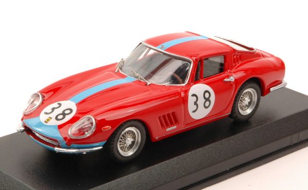 Modellino auto scala 1:43 Best Model  FERRARI 275 GTB4 COUPE  N.38 WINNER 1000 KM PARIGI WESTEY-GASPAR diecast modellismo statico