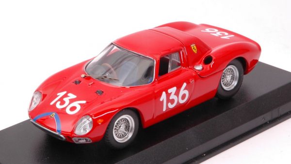 Modellino auto scala 1:43 Best Model  FERRARI 250 LM N.136 14th TARGA FLORIO  A.NICODEMI-F.LESSONA diecast modellismo statico