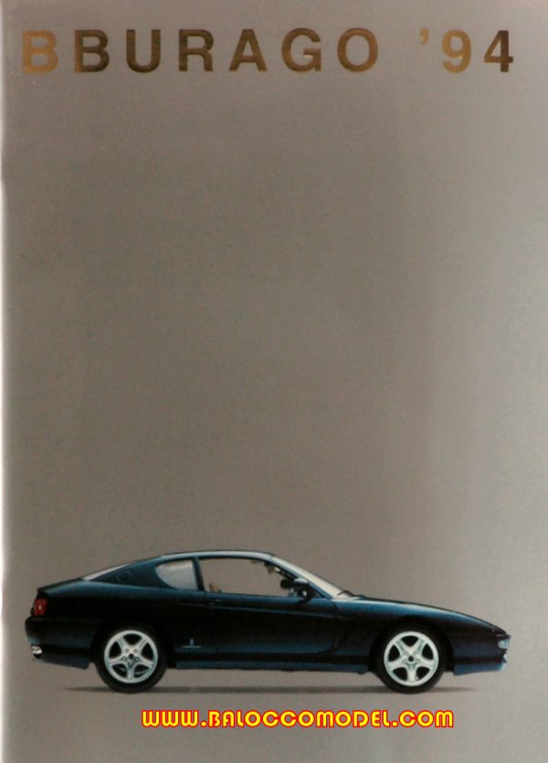 Modellino auto rivista book booklet Burago  CATALOGO BURAGO  PAG.-72 modellismo statico diecast